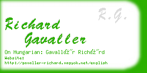 richard gavaller business card